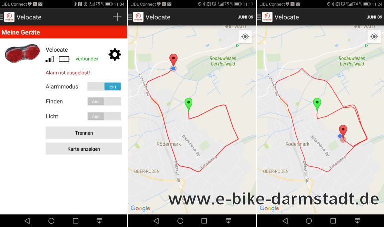 velocate GPS Diebstahlschutz